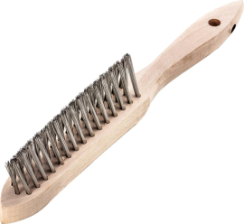 Kehlnahtbürste V4A glatt 3-reihig 0,3mm Lessmann Produktbild