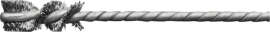 Mikro-Rohrbürste Stahldr.Ø 8x25/90 mm, S3,3mm Lessmann Produktbild