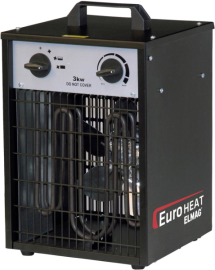 Elektro-Heizgerät Euroheat WE3000 3 kW 230 V - 280 m³/h B255xT270xH405 mm Produktbild