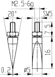 Messeinsatz Stahl Typ 20/ 5,0mm KÄFER Produktbild