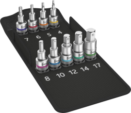 Schraubendrehereinsatz- Satz 1/2" Innensechskant mit Haltefunktion 9-teilig Wera Produktbild
