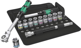 Steckschlüssel-Satz 1/2" ZYKLOP Hybrid 13-teilig Wera Produktbild