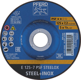 Schruppscheibe gekröpft PSFSTEELOX 180x7mm PFERD Produktbild