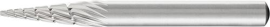 Frässtift HSS Spitzkegelform G 0618 3 6mm 6x18mm Pferd Produktbild