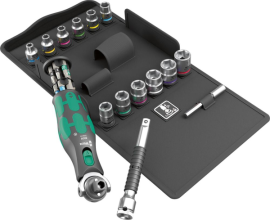 Magazin-Knarren-Satz 3/8"Zyklop Pocket 27-teilig Wera Produktbild