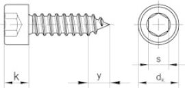 ART 88312 Zylinderblechschraube A 2 -C, Kopf DIN 912 A 2 S Produktbild