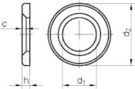 Scheiben EN14399-6 33 (34) Stahl 300HV blank Produktbild