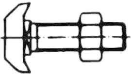 Hakenkopfschrauben Typ 40/22 Stahl 4.6 verzinkt Produktbild