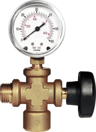 Anschlussstück mit Absperrventil Rems mit Manometer, p d 6 MPa/60 bar/870 psi Produktbild