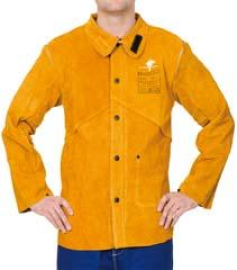 Jacke Spaltleder mit Stoffrücken Produktbild