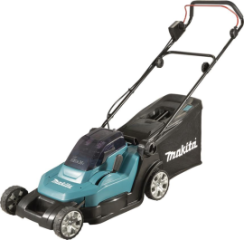 Akku-Rasenmäher DLM432PT2 Makita 2x18,0 V 5,0 Ah Ladegerät DC18RD Karton Produktbild