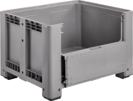 Palettenbox m.4 Füßen 1200x1000x760mm,Klappe Produktbild