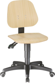 Bimos Arbeitsstuhl 9653-3000 Unitec 2 Sitzhöhe 440-620 mm mit Rollen, Holz Produktbild