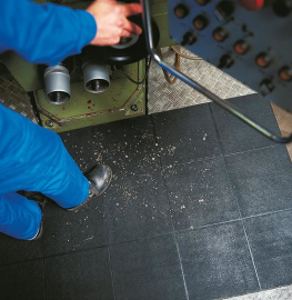 Arbeitsplatzmatte YOGA SOLID Spark schwarz B90xT90 cm Produktbild