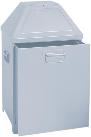 Abfallbehälter ca. 80 l weißaluminium H 660/870mm Produktbild