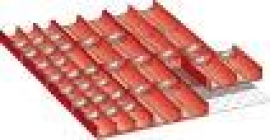 Muldeneinsatz-Set für FH 50 mm 27x36 E 2-tlg,12 Mulden,30 Wände D 45 + 70 mm LISTA Produktbild