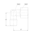 Winkel-Einschraubverschraubung, Stahl ver.,100 bar Produktbild img2 S