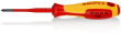 KNIPEX 98 24 01 SL Schraubendreher (Slim) für Kreuzschlitzschrauben Phillips® 187 mm brüniert isolierender Mehrkomponenten-Griff, VDE-geprüft SB-Karte/Blister Produktbild