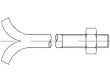 DIN 529 Mu Stahl Form C galvanisch verzinkt Steinschrauben, mit Spaltdolle, mit Produktbild img1 S