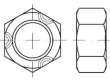 ~DIN 980 A 4 Form V Sechskantmuttern mit Klemmteil, Ganzmetallmuttern, einteilig Produktbild