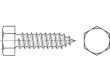 DIN 7976 A 2 Form C Sechskant-Blechschrauben, mit Spitze Produktbild