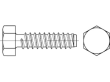DIN 7976 Stahl, geh. Form F galvanisch verzinkt Sechskant-Blechschrauben, mit Za Produktbild