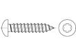 ~DIN 7981 Stahl Form C-ISR galvanisch verzinkt Linsen-Blechschrauben mit Spitze, Produktbild