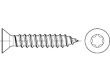 ~DIN 7982 Stahl Form C-ISR galvanisch verzinkt Senk-Blechschrauben mit Spitze, I Produktbild