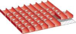 Muldeneinsatz-Set für FH 50 mm 36x36 E 2-tlg,16 Mulden,40 Wände D 70 mm LISTA Produktbild