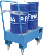 Fahrbare Auffangwanne 2x60ltr. Lichtblau Produktbild