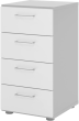 Schrank mit Schubladen 2 Ordnerhöhen 400x420x748 mm Graphit/Silber Produktbild