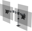 Monitor Halterung SELECT 2 Monitore bis 27" je 8kgTischklemme Produktbild img5 S