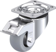 Lenkrolle m. Feststeller Rad-D80mm Gummi LK-POES 80KF-FI-SG Produktbild img1 S