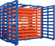 Schubfachregal f Bleche Vorbau klappbar Fachlast 2000kg,Boden ti B3370xT1650xH2310mm Produktbild img6 S
