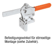 KIPP Schnellspanner horizontalmit waagrechtem Fuß und vollem Haltearm Produktbild img3 S