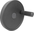 KIPP Scheibenhandräder Aluminium mit Zylindergriff drehbar, Form A, mit Passbohrung und Querbohrung Produktbild img1 S