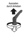 KIPP Klemmhebel Kunststoff mit Innengewinde und Spannkraftverstärker, Gewindeeinsatz Stahl brüniert Produktbild img3 S