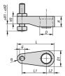 SPANNARM F. SCHWENKSPANNER KOMPAKT, FORM:A GEWINDE MIT DRUCKSCHRAUBE, DK=14 STAHL, HYDRAULISCH Produktbild img2 S