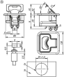 KIPP Schnappverschlüsse Edelstahl mit Bowdenzuganbindung und Griff, klappbar, Form B Produktbild img2 S