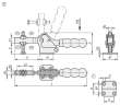 SCHNELLSPANNER, FUß WAAGRECHT, F.MESSTECHNIK, F2=3400, VERSTELLB. ANDRUCKSPINDEL, H=66,5, L=225, FORM:C, Produktbild img2 S