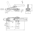 KIPP Bügelspanner horizontal mit Gegenhalter Produktbild img2 S