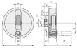 KIPP Scheibenhandräder Aluminium mit Zylindergriff umlegbar, Form A, mit Passbohrung und Querbohrung Produktbild img2 S