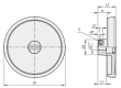 KIPP Scheibenhandräder Aluminium ohne Griff, Form B, mit Passbohrung, Passfedernut und Querbohrung Produktbild img2 S