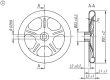 KIPP Handräder aus Edelstahlblech, Form C, 5 Speichen Produktbild img2 S
