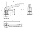 KIPP Klemmhebel Zink mit Innengewinde und Spannkraftverstärker, hochglanzverchromt Produktbild img3 S