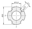 PROFILROHR Ø30, TYP I, P=Ø30, L=1000 ALUMINIUM Produktbild img2 S