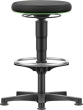 Drehhocker Stoffsitz Sitzhöhe 530 - 750 mm mit Gleiter und Fußring Produktbild