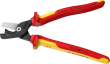 Kabelschere VDE mit Mehrkomponenten-Griffen 225mm schlanke Kopfform KNIPEX Produktbild img4 S