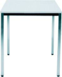 Tisch 800x800 mm chrom/lichtgrau Verstellbar (15 mm) Produktbild