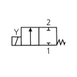 2/2-Wege-MV.,ES,NBR,NC,zwangsg.,230 V,50-60 Hz, G 1/2, PN 0-9 bar Produktbild img3 S